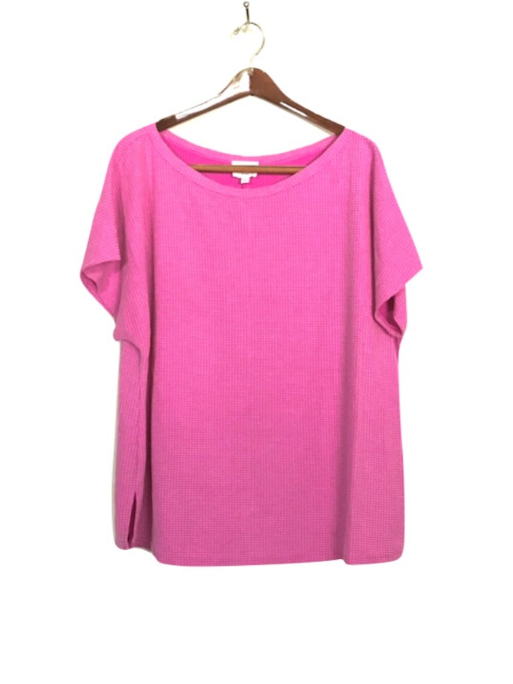 Andree By Unit pink waffle knit top size 1X